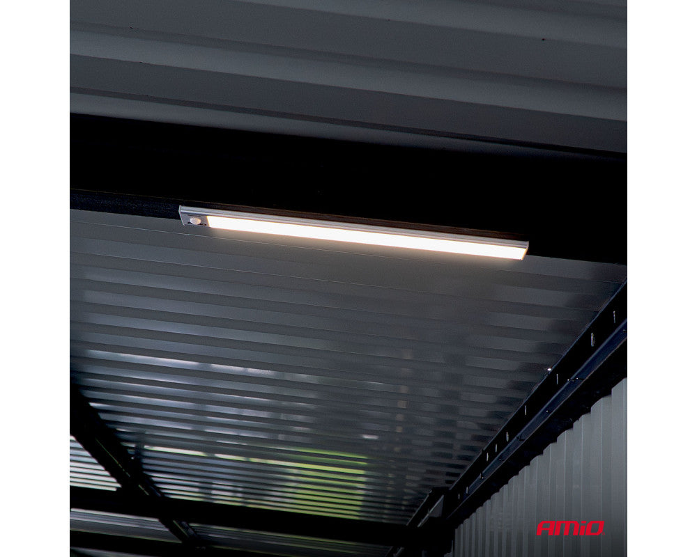 Opti Car Parts - Oplaadbare LED lamp met PIR bewegingssensor en schemersensor (40x4.1x0.9cm) - Antennes & Klein inbouwmateria