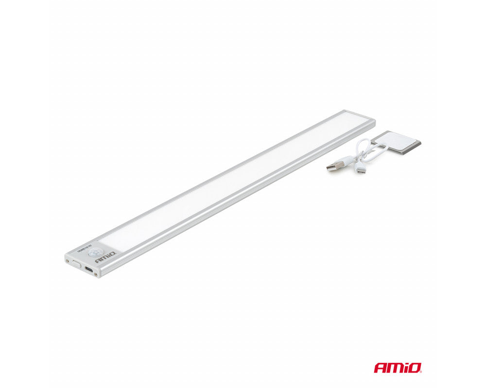Opti Car Parts - Oplaadbare LED lamp met PIR bewegingssensor en schemersensor (40x4.1x0.9cm) - Antennes & Klein inbouwmateria