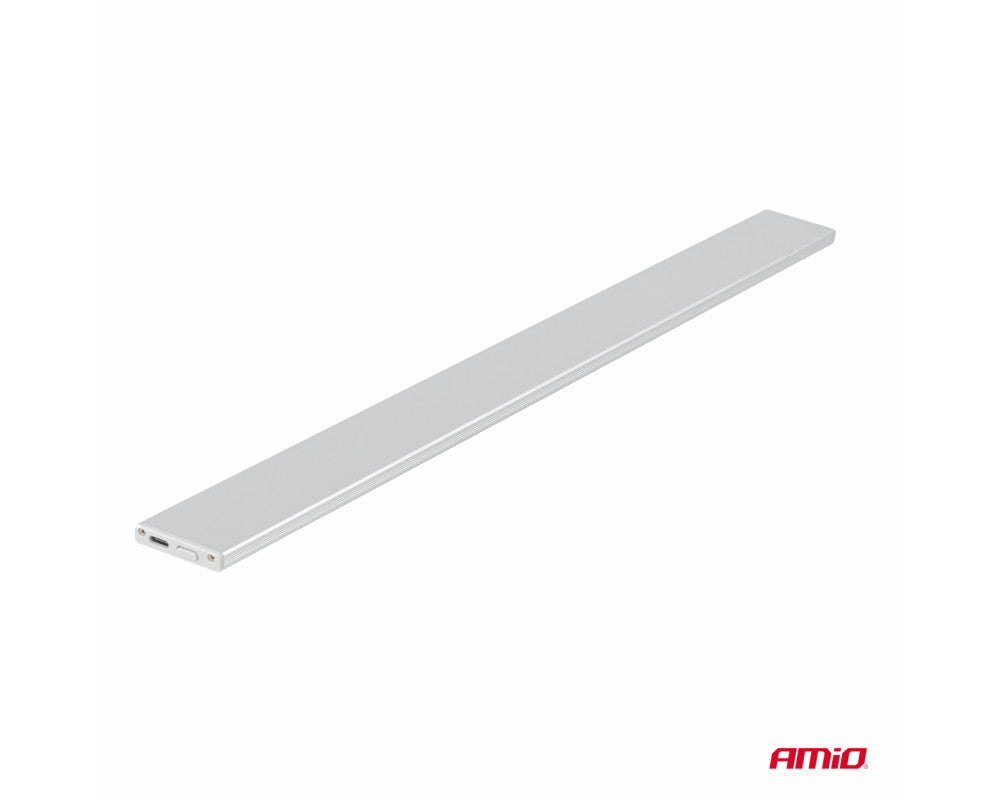 Opti Car Parts - Oplaadbare LED lamp met PIR bewegingssensor en schemersensor (40x4.1x0.9cm) - Antennes & Klein inbouwmateria
