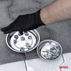 Magnetisch opvangbakjes van roestvrij staal, 110 & 150mm AMiO 04916 – AMiO 04916 – productafbeelding 2