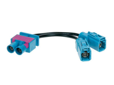 Antenne Adapter Dubbel-FAKRA (m) > 2 x Fakra Z (w) Audi -Maserati -Scania...