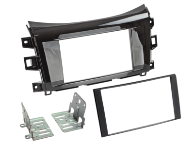 2-DIN Paneel Nissan Navara (NP300) 2016-2019 - Piano Zwart