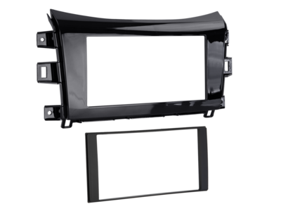 2-DIN Paneel Nissan Navara (NP300) 2016-2019 - Piano Zwart