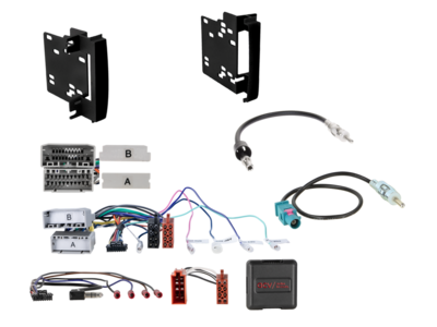 2-DIN Kit Dodge/ Jeep/ Chrysler stuurwielbediening met geluid bediening...