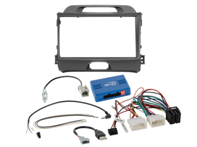 ACV - 2-DIN inbouwkit voor 9-inch radio Kia Sportage (SL) 2010 - 2016 24Pin/18Pin SWI/antenne Pro - artikel 691178-90-1-3