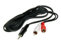 Stereo jack 3,5mm Stereo naar Cinch plug 1,5m (RCA-plug)