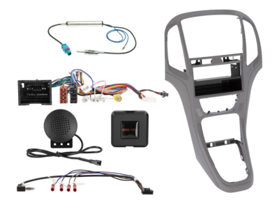ACV - 2-DIN inbouwkit met aflegbakje Opel Astra J 2009 - 2018 grijs SWI - artikel 611230-23-11