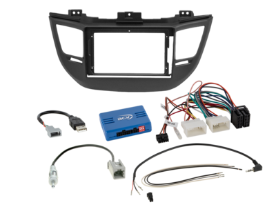 ACV - 2-DIN inbouwkit voor 9-inch radio Hyundai Tucson (TL) 2015 - 2018 24Pin/18Pin SWI/antenne Pro - artikel 691143-95-1-3