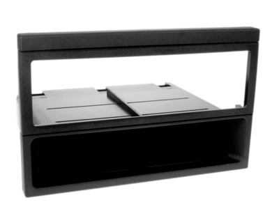 1-DIN Paneel met aflegbakje. Mazda MX-5 / 323 (F) / 626 / Demio - Zwart