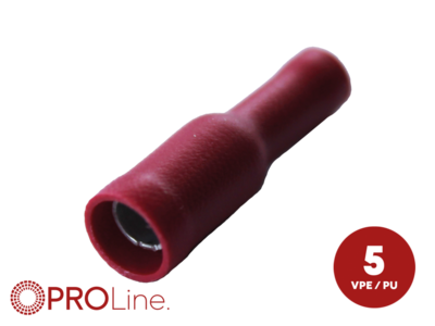 kabelschoen 5 stuks 0.5x1.5 4mm rood in blister