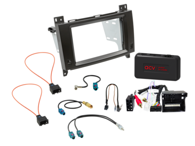 2-DIN Kit met Vak Diverse Mercedes Benz SWI/Analoog/Antenne