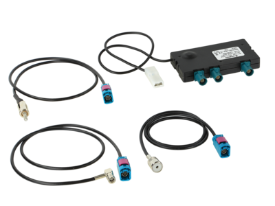 Antenne splitter AM/FM DAB/DAB+ ISO(m) > DIN(m)/SMB(f)