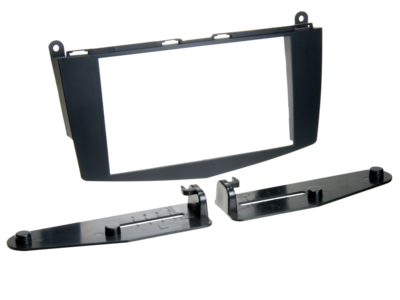 2-DIN Paneel Mercedes Benz C-Klasse (W204) (S204) 2007-2011 - Zwart