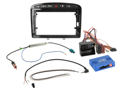 ACV - 9" Kit Peugeot 308 2007-2015 piano zwart SWI Pro - 2-DIN Kit - artikel 691041-90-1-4