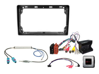 ACV - 9" Kit Citroen/Fiat/Peugeot/Toyota zilver RD4 SWC - 2-DIN Kit - artikel 691040-92-1-1