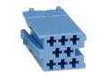 Mini ISO plug 8-Pin male Blauw
