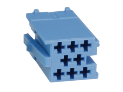 Mini ISO plug 8-Pin male Blauw