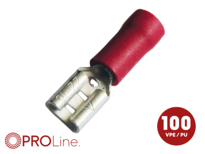 Kabelschoen 4.8x0.8 rood (100stuks) ACV PROLine
