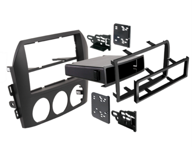 2-DIN Paneel Mazda MX-5 (NC) 2005-2009 / Miata US Model 2005-2008 | - Zwart
