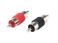 RCA connector male 1 x red / 1 x zwart