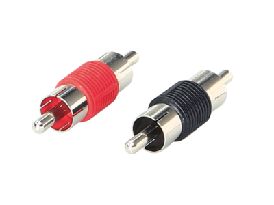RCA connector male 1 x red / 1 x zwart