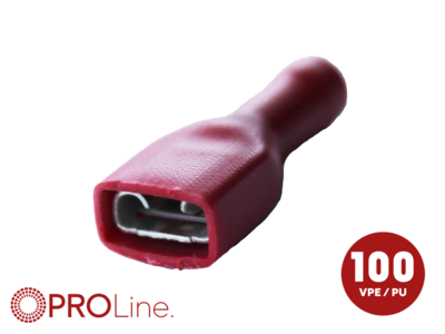 Kabelschoen 6.3x0.8 rood (100stuks) ACV PROLine