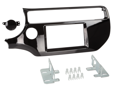 2-DIN Paneel Kia Rio | 2015-2017 | - Piano Zwart