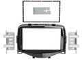 2-DIN Paneel Citroën C1 / Peugeot 108 / Toyota Aygo - piano Zwart