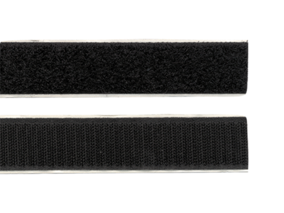 Klittenband Breedte 20 mm Lengte 1 meter Zwart (1 stuks)