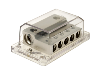 Power distribution block (silver) 2x35-50 mm² / 5x20 mm²