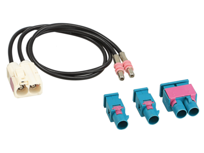 Antenne Adapter Set Dubbel-FAKRA (w) > 1x Dubbel / 2x Enkel