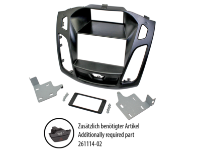 2-DIN Paneel Ford Focus 2013-2018 - Zwart