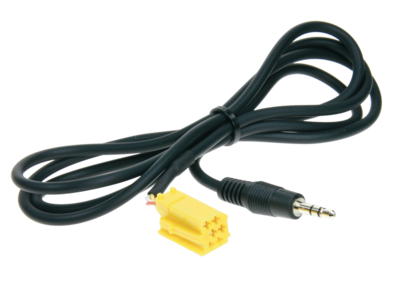Stereo jack 3.5mm Stereo naar Mini-ISO (Geel ) 1.25meter