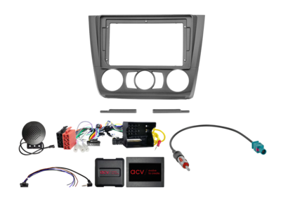 9" Kit BMW 1series 2007-2013 manual airco SWC/antenna/PDC
