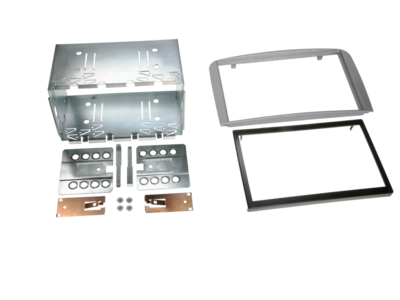 2-DIN Paneel Alfa Romeo 147 (Typ 937) / GT (Typ 937) 2001-2010 - zilver
