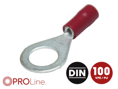 Kabeloog 0,5x1,5 rood M8 (100stuks) ACV PROLine