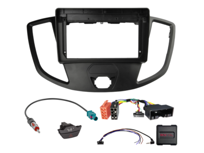 ACV - 2-DIN inbouwkit voor 9-inch radio Ford Transit Custom (FAC/FDA) 24Pin SWI/antenne - artikel 691120-92-1-2