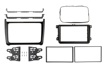 2-DIN frame VW Polo 2014-2017 Piano Zwart