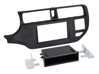 2-DIN Paneel met pocket Kia Rio 2011-2015 - Zwart