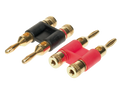 Dubbele banana plugs double 1 x red / 1 x black > 10mm²