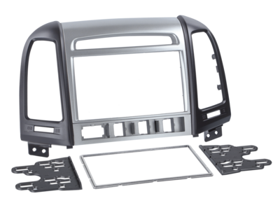 2-DIN Paneel Hyundai Santa Fé 2006-2012 - Zilver/Zwart
