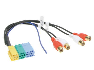 Voorversterker Adapter Mini ISO > Cinch