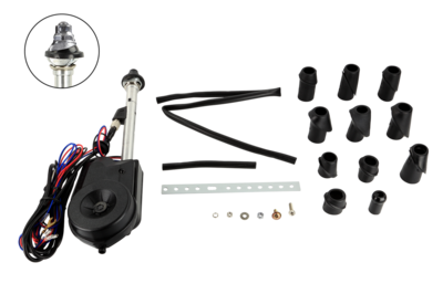 ACV Electrische telescoop antenne AM/FM voor spatscherm - Chroom
