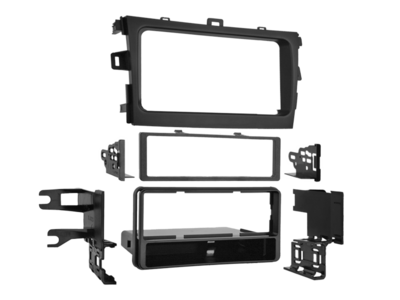 2-DIN Paneel met pocket Toyota Corolla 2009-2013 - Zwart