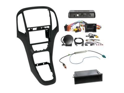 ACV - 2-DIN inbouwkit met aflegbakje Opel Astra 2009 - 2018 zwart i-dapter - artikel 611230-23-8