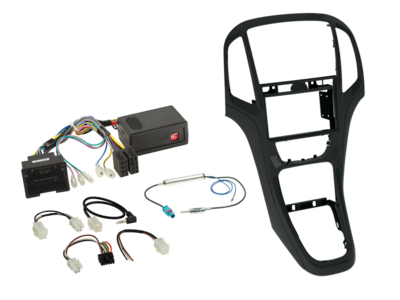 2-DIN Kit + Radio adapter kit Opel Astra 2009-2016 - Pearl Zwart