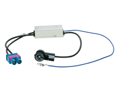 Antenne Adapter ISO Dubbel-FAKRA / Phantom power Audi -Maserati -Scania -Skoda...