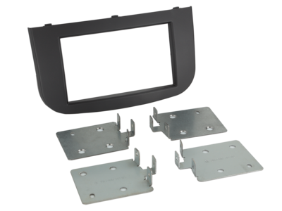 2-DIN Paneel Mitsubishi Colt (Z30/Z30G/Z3V Facelift) 2008-2012 | - Zwart