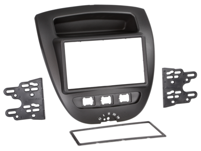 2-DIN Paneel Citroën C1 - Peugeot 107 - Toyota Aygo 2005-2014 - Zwart