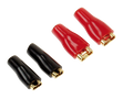 Vlakstekker 2 x 2,8 mm zwart 2 x 4,8 mm rood
